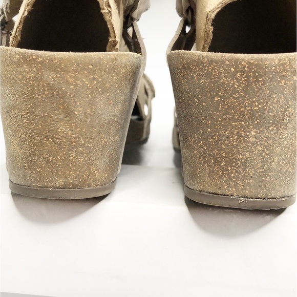 Teva Ysidro Universal Taupe Leather Wedge Sandals (10) - Picture 10 of 13